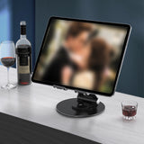 Portable Aluminum Desk Desktop Cellphone Tablet Stand Holder Black