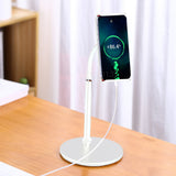 360 Degree Rotating Phone Holder Adjustable Tablet Stand White