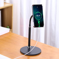 360 Degree Rotating Phone Holder Adjustable Tablet Stand Black
