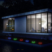 Multi Color Solar Ground Light Outdoor Garden Buried Lamp Circle Style
