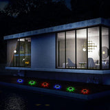 Multi Color Solar Ground Light Outdoor Garden Buried Lamp Circle Style