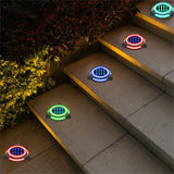 Multi Color Solar Ground Light Outdoor Garden Buried Lamp Triangle Style