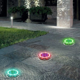 Multi Color Solar Ground Light Outdoor Garden Buried Lamp Circle Style