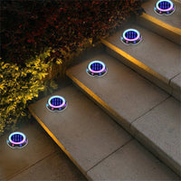 Multi Color Solar Ground Light Outdoor Garden Buried Lamp Circle Style