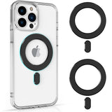 2-Pack Set Magnet Stickers Wireless Charging Magnetic Stickers for iPhone 12/13/14 Series Black