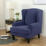 Wing Chair Slipcover Stretch Fit Armchair Protector Cover Navy