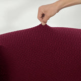 Wing Chair Slipcover Stretch Fit Armchair Protector Cover Wine Red