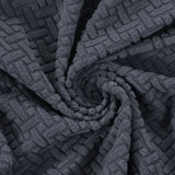 Wing Chair Slipcover Stretch Fit Armchair Protector Cover Deep Grey