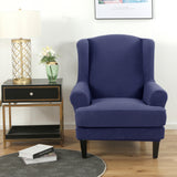 Wing Chair Slipcover Stretch Fit Armchair Protector Cover Navy