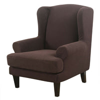 Wing Chair Slipcover Stretch Fit Armchair Protector Cover Coffee
