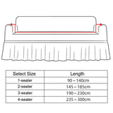 Seersucker Sofa Cover with Skirt Stretch Anti-dirty Slipcovers Grey