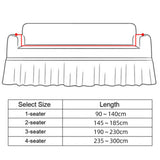Seersucker Sofa Cover with Skirt Stretch Anti-dirty Slipcovers Coffee