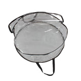 Round Transparent Christmas Wreath Packaging Bag Organizer 61 x 20cm Black