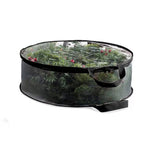 Round Transparent Christmas Wreath Packaging Bag Organizer 61 x 20cm Black