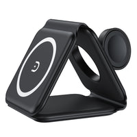 3 in 1 Foldable Wireless Charger Magnetic Fast Wireless Charging Station Black