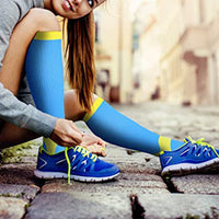 8 Pairs Set Compression Socks Knee High Nylon Stocking for Men and Women European size 40-46 -Style 1