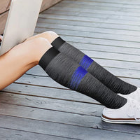 6 Pairs Set Compression Socks Knee High Nylon Stocking Leg Support Socks for Men and Women European size 40-46 -Style 1