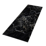 FancyGrab Marble Style Home Non-Slip Kitchen Floor Mat Bedroom Entrance Doormat Black