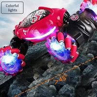 Remote Hand Control Watch Gesture Sensor Twist Car Toy USB charging Car Toy -Red