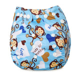 2Pcs Baby Reusable Washable Modern Cloth Nappies -Style 1