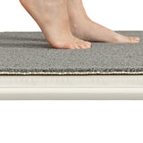 Anti-Slip Shower Loofah Bathroom Bath Mat Carpet Water Drains 44 x 75cm -Grey