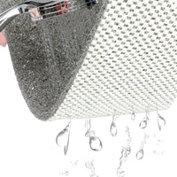 Anti-Slip Shower Loofah Bathroom Bath Mat Carpet Water Drains 44 x 75cm -Grey