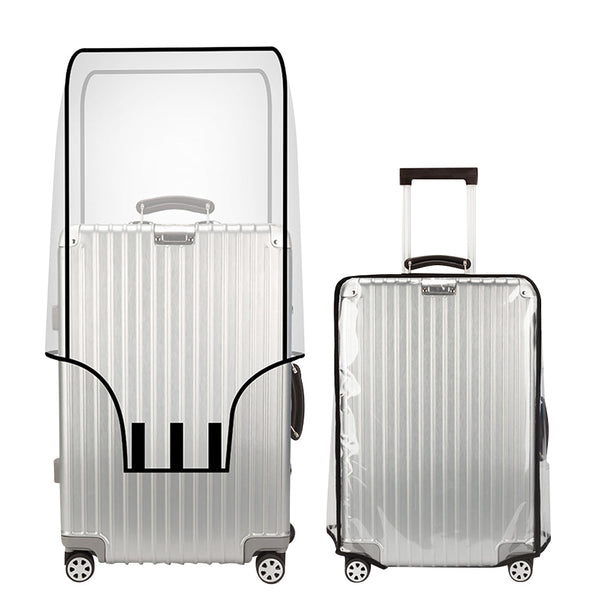 Full Transparent Luggage Protector Cover Waterproof PVC Trolley Suitcase Cover -Style 1-M