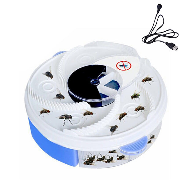 USB Fly Trap Electric Trapping Food Bug Cage Insect Killer Safe Catcher Reusable