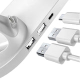 6 in 1 Wireless Charger Dock Charging Station For iPhone Samsung Apple Watch -White