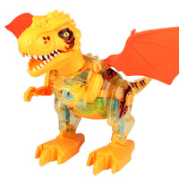 Kids Walking Spray Dinosaur Toys Electronic Dinosaur with Lighting -Yellow