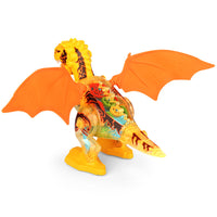 Kids Walking Spray Dinosaur Toys Electronic Dinosaur with Lighting -Yellow