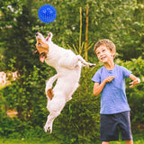 Set of 2 Pcs Pet Dog Squeaky Toys Spiky Dog Balls Cleaning Teeth Chewing Toys -Blue and Green