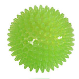 Set of 2 Pcs Pet Dog Squeaky Toys Spiky Dog Balls Cleaning Teeth Chewing Toys -Blue and Green