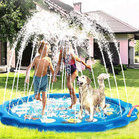 100cm Outdoor Kids Sprinkler Pad Water Spray Pad Splash Play Mat Pool Toy