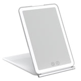 Touch Screen Makeup Mirror with 10X Magnifying Round Mirror USB Rechargeable Cosmetic Mirror Portable Make Up Mirrors-White