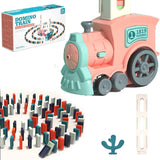 Domino Electric Train Toy Set with Sound Kids Construction Stacking Toys-Pink