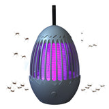 Mosquito Catcher Lamp Mosquito Killer Electric LED Light Mosquito Zapper Trap USB Rechargeable-Grey