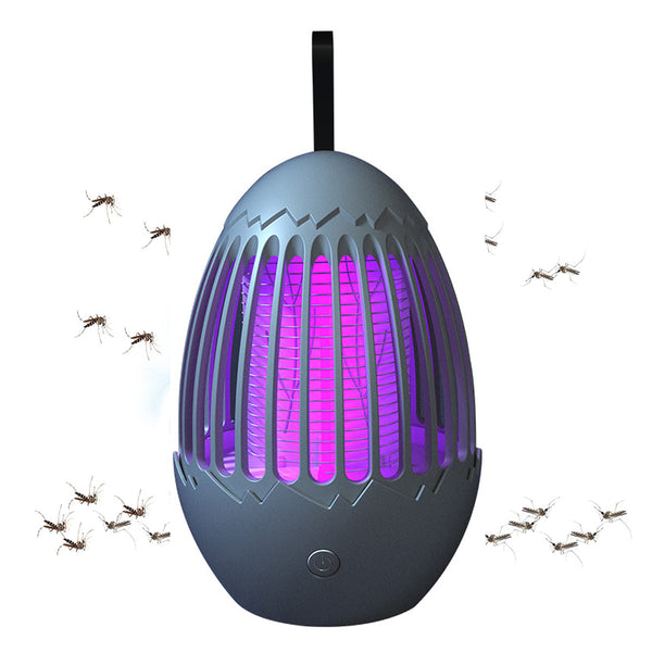 Mosquito Catcher Lamp Mosquito Killer Electric LED Light Mosquito Zapper Trap USB Rechargeable-Grey