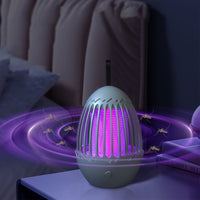 Mosquito Catcher Lamp Mosquito Killer Electric LED Light Mosquito Zapper Trap USB Rechargeable-Grey