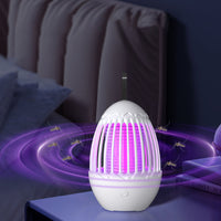 Mosquito Catcher Lamp Mosquito Killer Electric LED Light Mosquito Zapper Trap USB Rechargeable-White