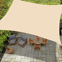 Sun Shade Sail Canopy UV Block Water Resistant Pergola Shade Cover for Patio Garden Backyard 200 x 300cm-Light Yellow