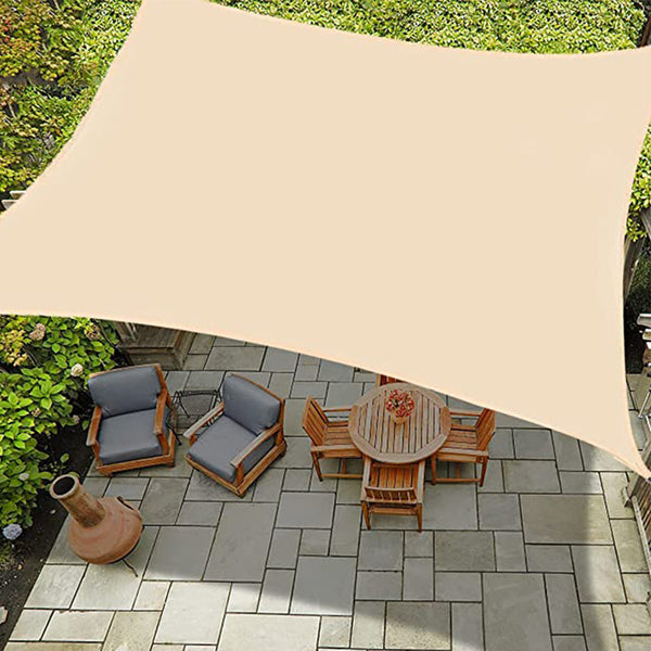 Sun Shade Sail Canopy UV Block Water Resistant Pergola Shade Cover for Patio Garden Backyard 300 x 300cm-Light Yellow