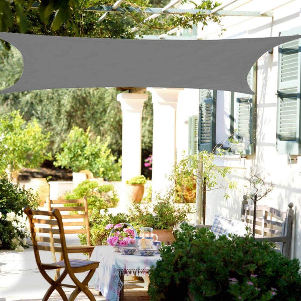 Sun Shade Sail Canopy UV Block Water Resistant Pergola Shade Cover for Patio Garden Backyard 200 x 200cm-Grey