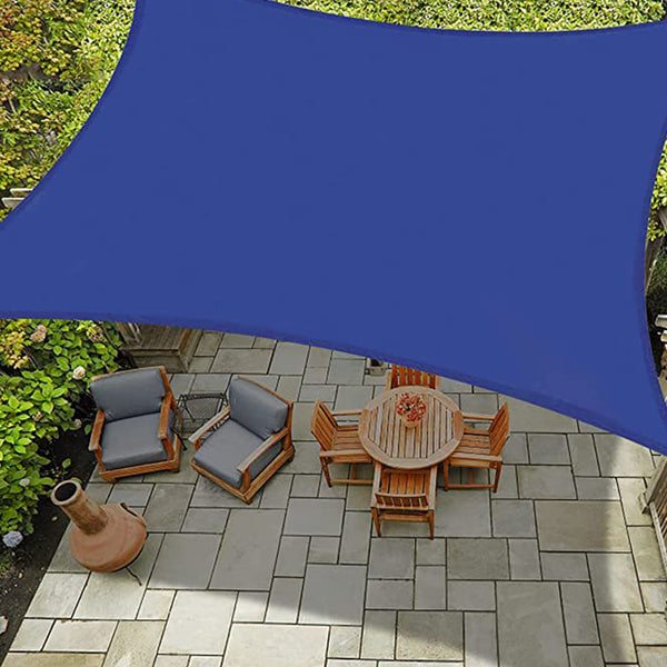 Sun Shade Sail Canopy UV Block Water Resistant Pergola Shade Cover for Patio Garden Backyard 200 x 200cm-Blue