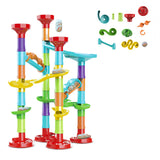 50pcs Elevator Marble Run Race Learning Toy Games Block DIY Maze Ball Track Set