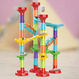 50pcs Elevator Marble Run Race Learning Toy Games Block DIY Maze Ball Track Set