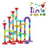 93pcs Elevator Marble Run Race Learning Toy Games Block DIY Maze Ball Track Set
