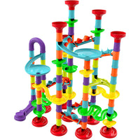 142pcs Elevator Marble Run Race Learning Toy Games Block DIY Maze Ball Track Set