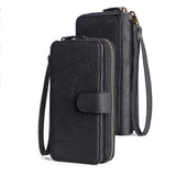 For iPhone 14 Series Women Wallet Case Flip Detachable with Card Holder Phone Cover Purse