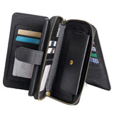 For iPhone 14 Series Women Wallet Case Flip Detachable with Card Holder Phone Cover Purse
